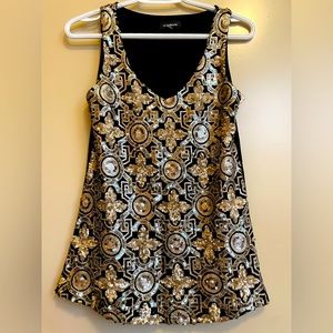 Le Chateau- beautiful sequin v neck top